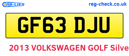 GF63DJU are the vehicle registration plates.