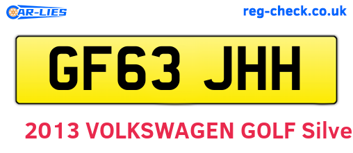 GF63JHH are the vehicle registration plates.
