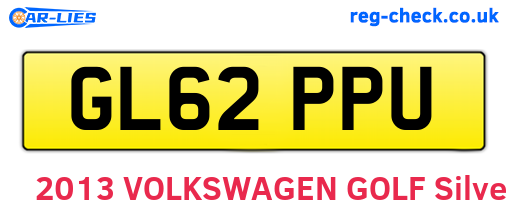 GL62PPU are the vehicle registration plates.