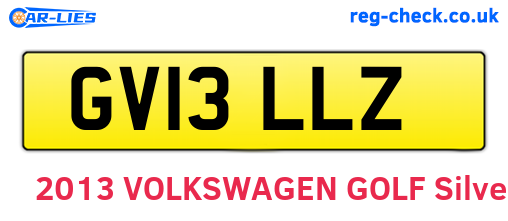 GV13LLZ are the vehicle registration plates.