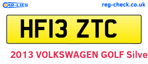 HF13ZTC are the vehicle registration plates.