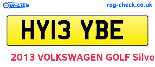 HY13YBE are the vehicle registration plates.