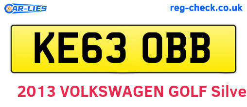 KE63OBB are the vehicle registration plates.