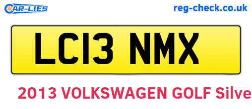 LC13NMX are the vehicle registration plates.