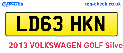 LD63HKN are the vehicle registration plates.