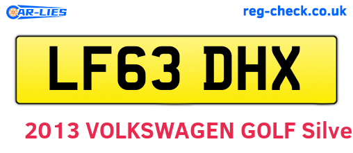 LF63DHX are the vehicle registration plates.