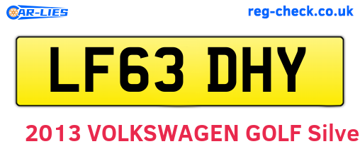 LF63DHY are the vehicle registration plates.