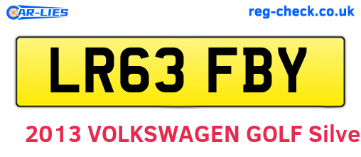 LR63FBY are the vehicle registration plates.