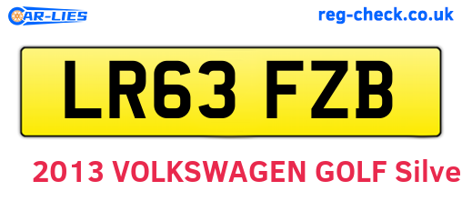 LR63FZB are the vehicle registration plates.
