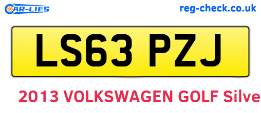 LS63PZJ are the vehicle registration plates.