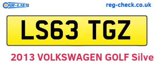 LS63TGZ are the vehicle registration plates.