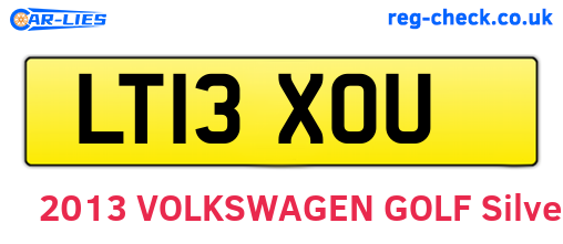 LT13XOU are the vehicle registration plates.