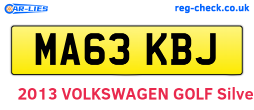 MA63KBJ are the vehicle registration plates.