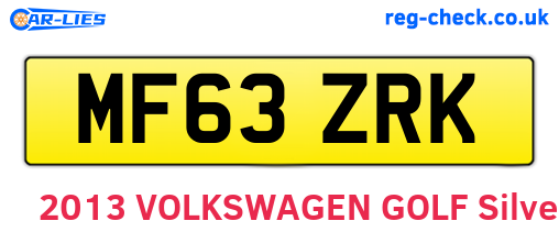 MF63ZRK are the vehicle registration plates.
