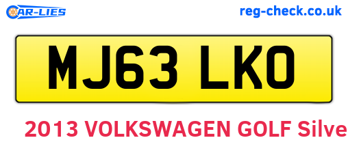 MJ63LKO are the vehicle registration plates.