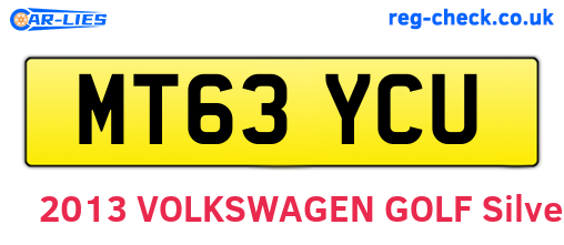 MT63YCU are the vehicle registration plates.