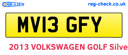 MV13GFY are the vehicle registration plates.