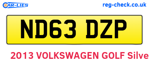 ND63DZP are the vehicle registration plates.