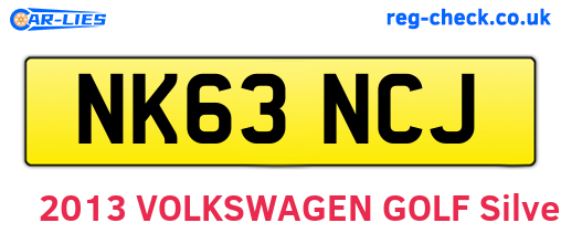 NK63NCJ are the vehicle registration plates.