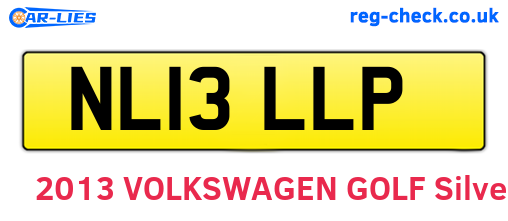 NL13LLP are the vehicle registration plates.