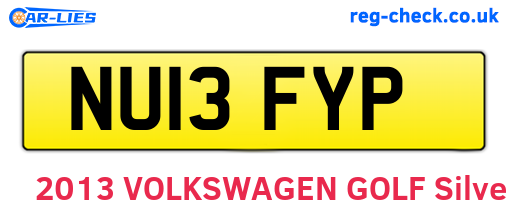NU13FYP are the vehicle registration plates.