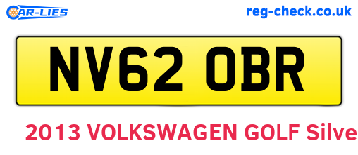 NV62OBR are the vehicle registration plates.