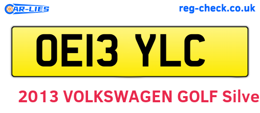 OE13YLC are the vehicle registration plates.