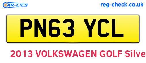 PN63YCL are the vehicle registration plates.