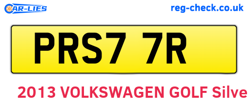 PRS77R are the vehicle registration plates.