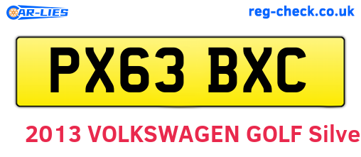 PX63BXC are the vehicle registration plates.
