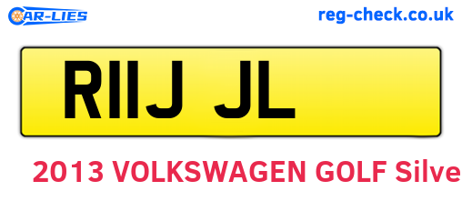 R11JJL are the vehicle registration plates.