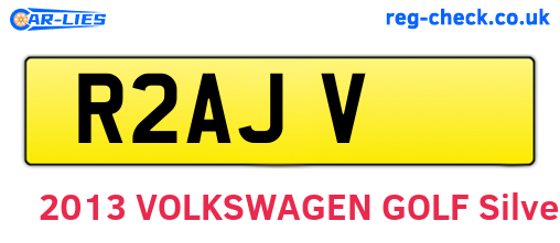 R2AJV are the vehicle registration plates.