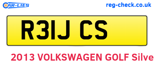 R31JCS are the vehicle registration plates.