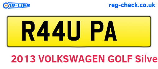 R44UPA are the vehicle registration plates.