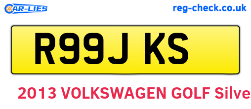 R99JKS are the vehicle registration plates.