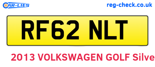 RF62NLT are the vehicle registration plates.