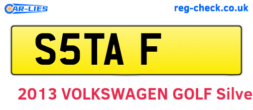 S5TAF are the vehicle registration plates.