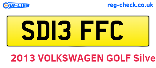 SD13FFC are the vehicle registration plates.