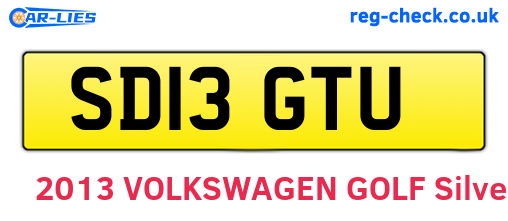 SD13GTU are the vehicle registration plates.