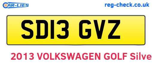 SD13GVZ are the vehicle registration plates.