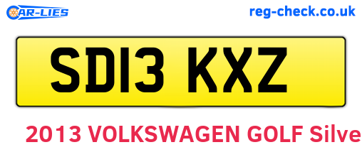 SD13KXZ are the vehicle registration plates.