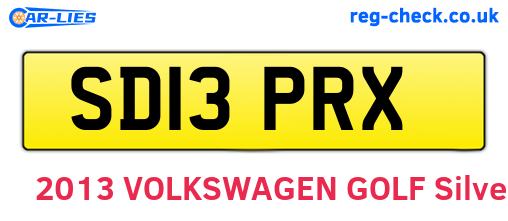 SD13PRX are the vehicle registration plates.
