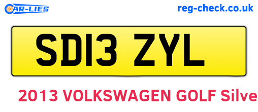 SD13ZYL are the vehicle registration plates.