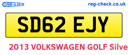 SD62EJY are the vehicle registration plates.