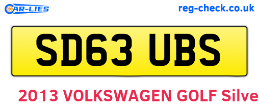 SD63UBS are the vehicle registration plates.