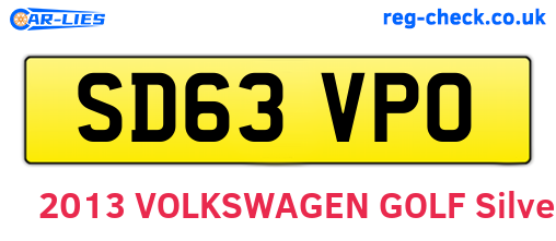 SD63VPO are the vehicle registration plates.