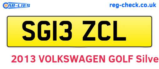 SG13ZCL are the vehicle registration plates.