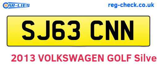 SJ63CNN are the vehicle registration plates.