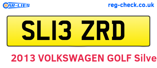 SL13ZRD are the vehicle registration plates.