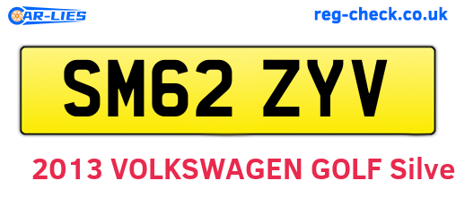 SM62ZYV are the vehicle registration plates.